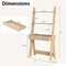 Costway Home Office Ladder Desk Wall-Leaning Laptop Workstation with Storage Shelves Natural/White/Walnut